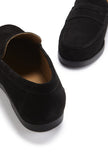 Boat Loafers, black suede