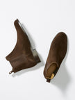 Brown Suede Chelsea Boots, Welted Leather Sole