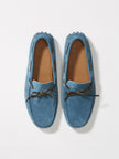 Laced Driving Loafers, petrol blue suede