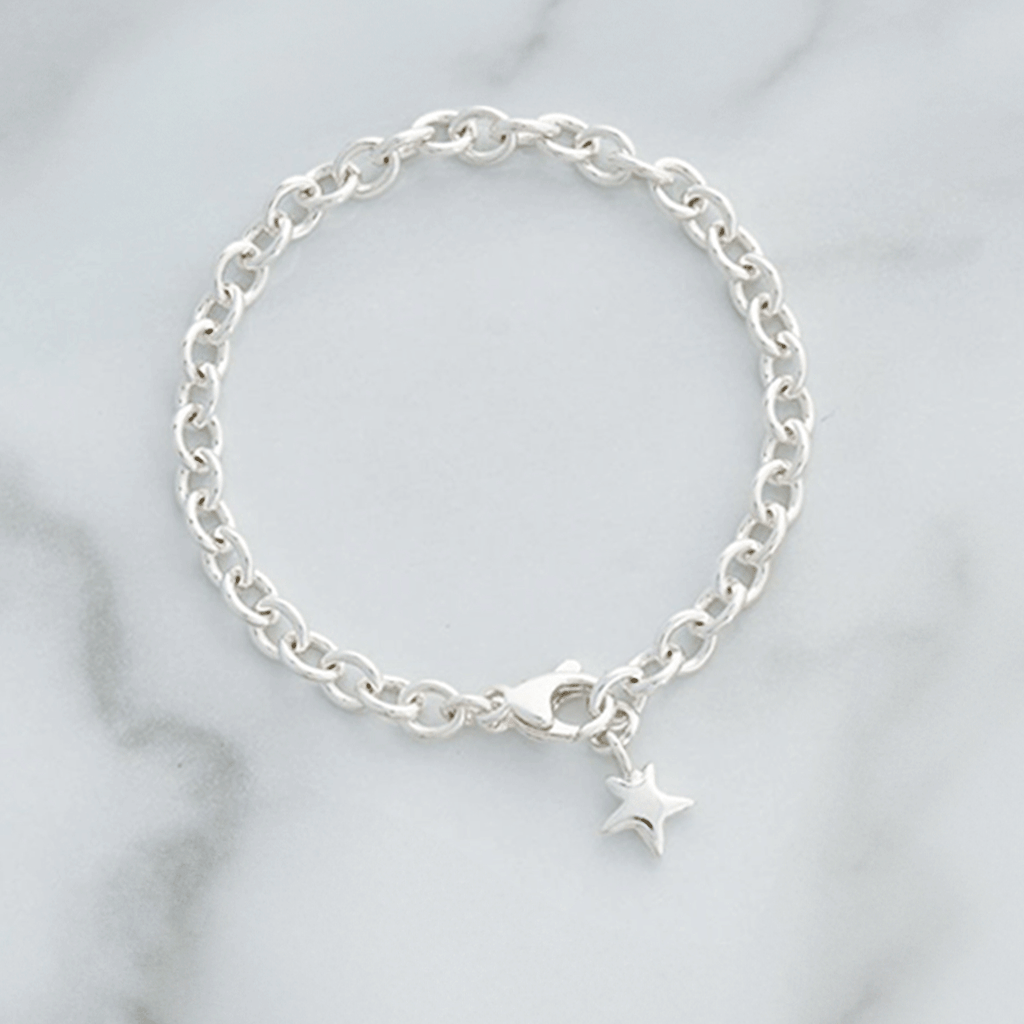Mini Lifetime Silver Star Charm Bracelet