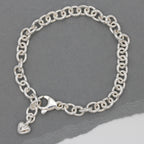 Mini Lifetime Silver Heart Charm Bracelet