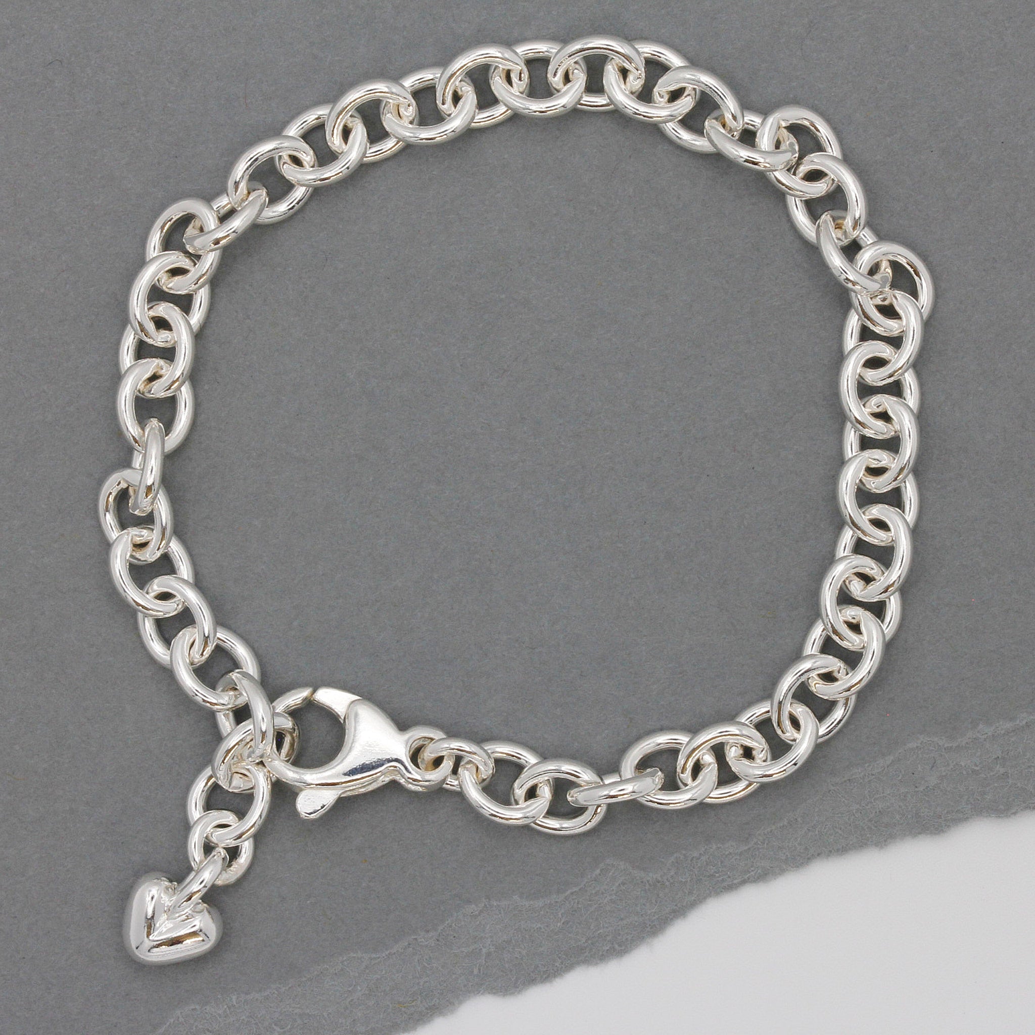 Mini Lifetime Silver Heart Charm Bracelet