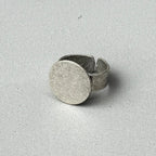 Oversized Circle Silver Ring
