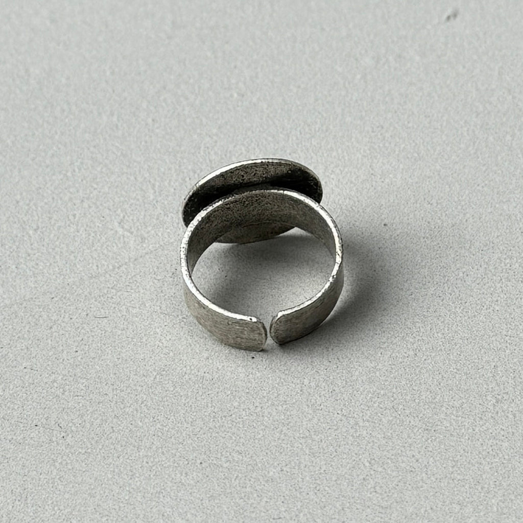 Oversized Circle Silver Ring