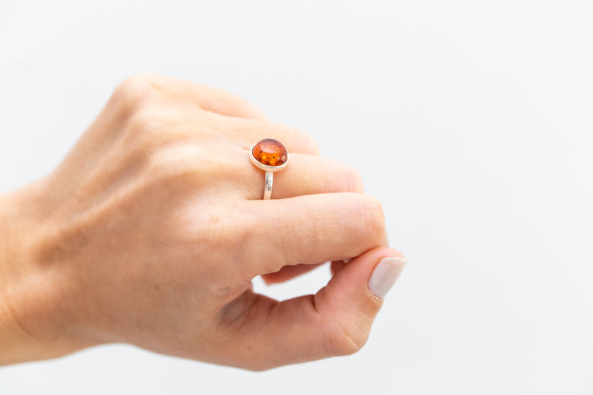 ESSENTIALS Amber Solitaire Ring