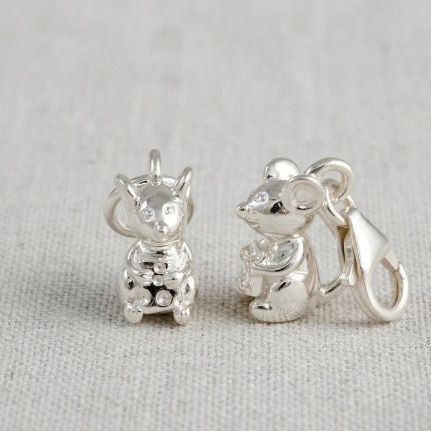 Mouse Silver Charm
