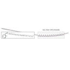 Beginnings Box Chain with Extender 41cm-46cm