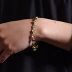 Gold Sara Mixed Gemstone Bracelet Pariba Onyx, Smoky Quartz & Rose Quartz