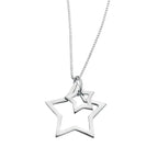 Beginnings Double Star Necklace 40+2cm