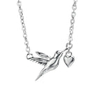 Beginnings Hummingbird Heart Necklace