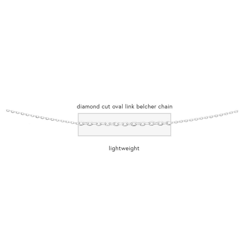 Beginnings Diamond Cut Oval Link Chain