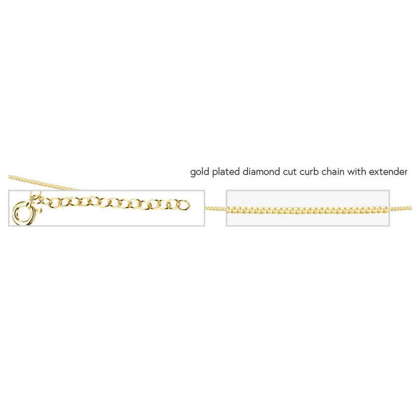 Beginnings Diamond Cut Curb Chain with Extender