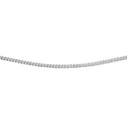 Beginnings Rhodium Plated Diamond Cut Curb Chain 51cm