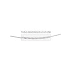 Beginnings Rhodium Plated Diamond Cut Curb Chain 51cm