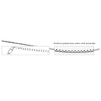 Beginnings Rhodium Plated Box Chain with Extender 46cm-51cm