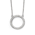 Beginnings Pave Open Circle Necklace with Cubic Zirconia 42+5cm