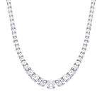 Diamonfire Graduated Zirconia Tennis Necklace