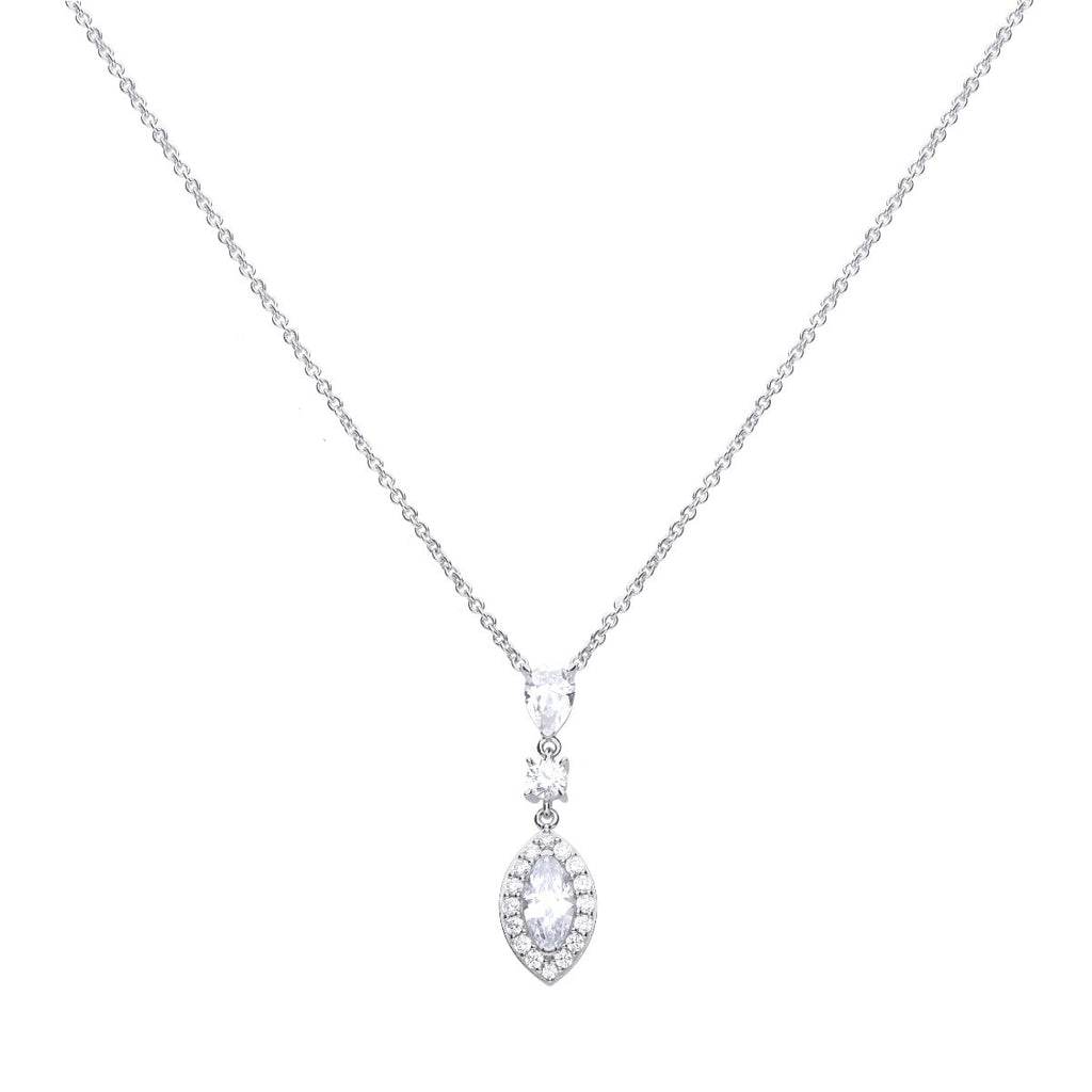Diamonfire Marquise and Pave Zirconia Necklace