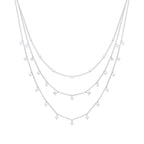 Diamonfire Triple Row Zirconia Necklace