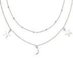 Beginnings Star and Moon Double Row Necklace