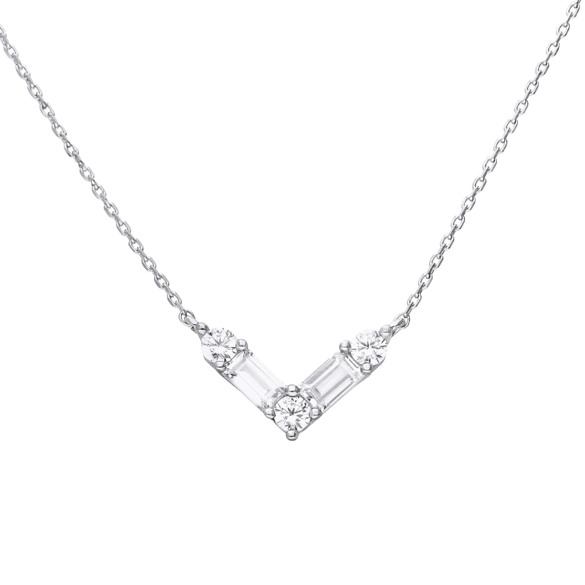 Diamonfire V Shaped Zirconia Necklace