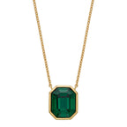 Beginnings Elongated Octagon Crystal Necklace
