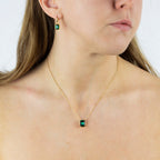 Beginnings Elongated Octagon Crystal Necklace