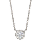 Beginnings Millegrain Edge Cubic Zirconia Necklace