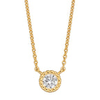 Beginnings Millegrain Edge Cubic Zirconia Necklace