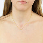Beginnings Millegrain Edge Cubic Zirconia Necklace