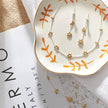 Beginnings Sunflower Station Necklace with Yellow Gold Plating