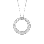Diamonfire Pave Swirl Open Circle Necklace