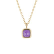 D For Diamond Semi-Precious Birthstone Necklace with Diamond Tag