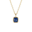 D For Diamond Semi-Precious Birthstone Necklace with Diamond Tag