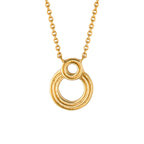Beginnings Ridged Double Open Circle Necklace