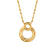 Beginnings Ridged Double Open Circle Necklace