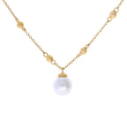 Diamonfire Station Necklace with Shell Pearl