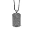 Fred Bennett Black Plated Steel and Carbon Fibre Dog Tag Pendant