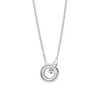 Beginnings Plain and Rope Linked Circles Necklace