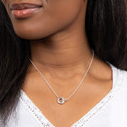 Beginnings Plain and Rope Linked Circles Necklace