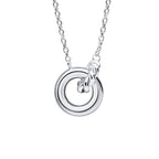 Beginnings Plain and Rope Linked Circles Necklace