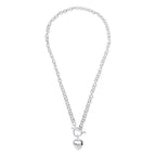 Beginnings Puff Heart T-Bar Chain Necklace