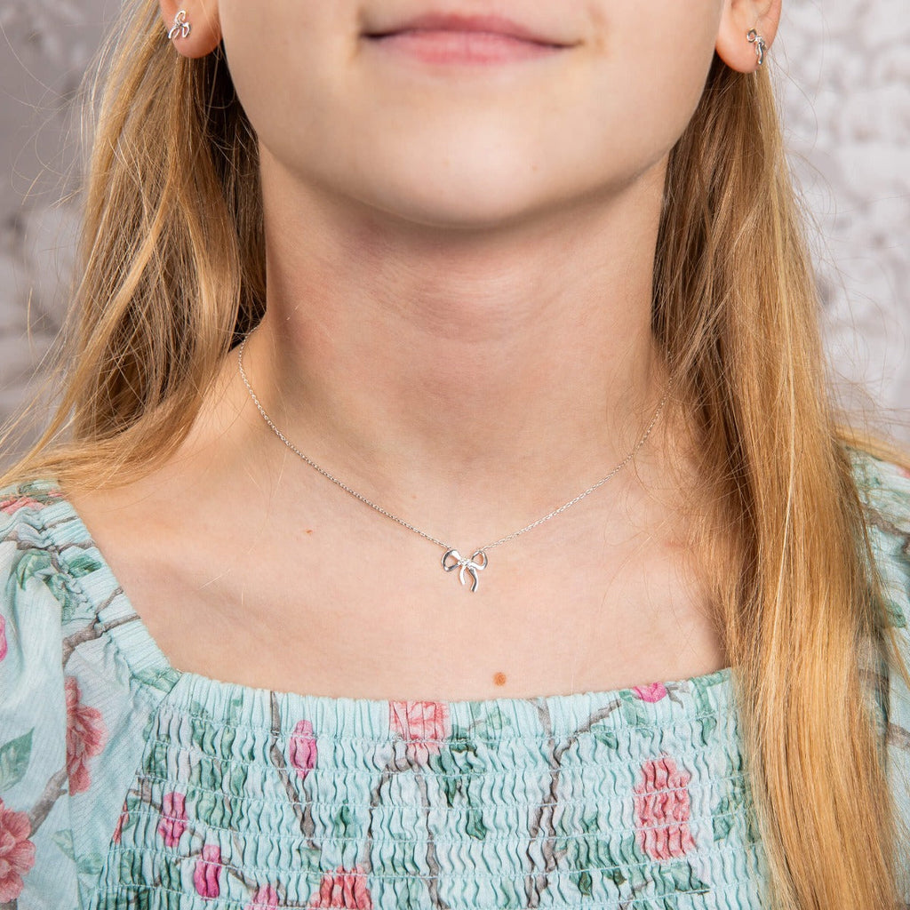 Laura Ashley Fashion Children’s Ribbon Bow Necklace