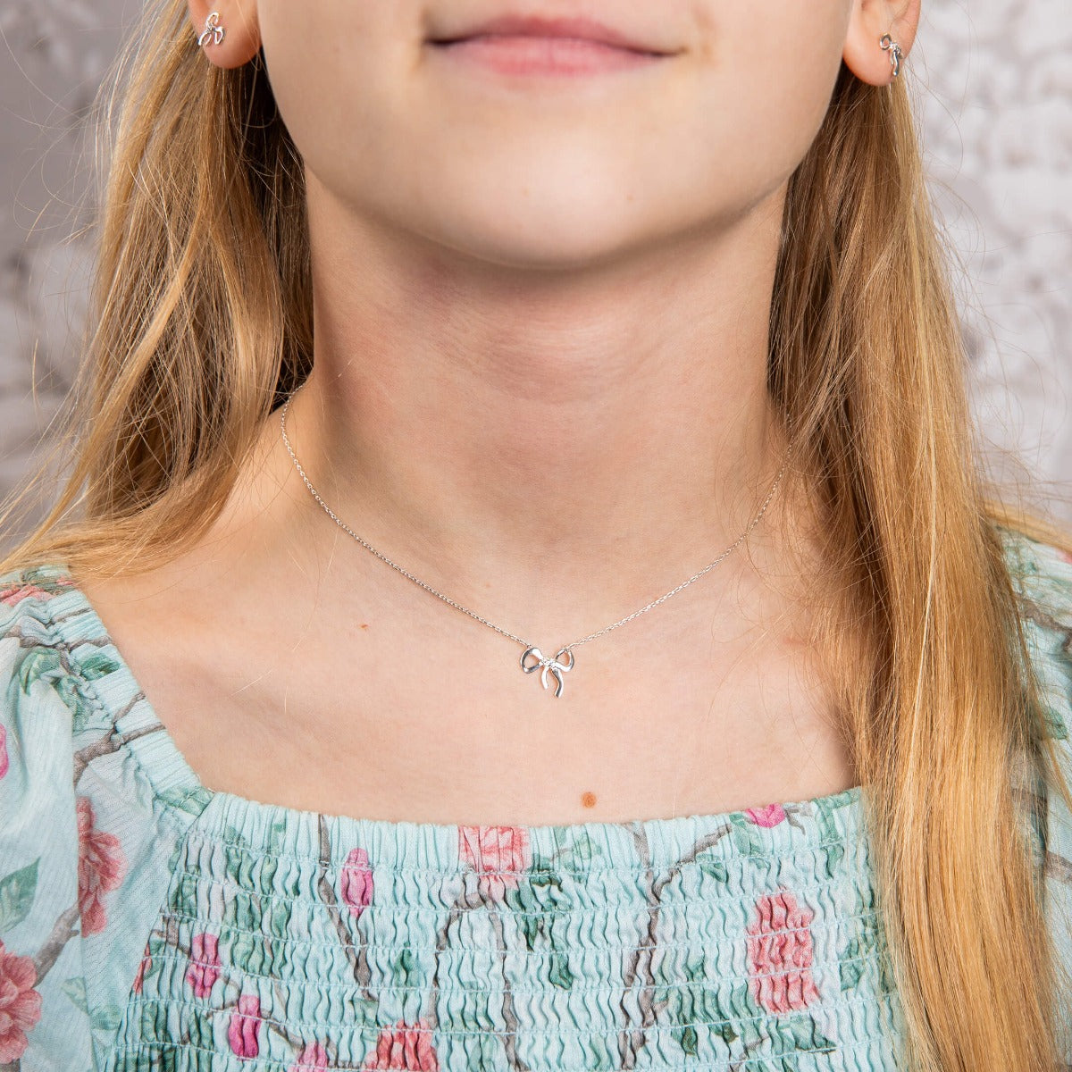 Laura Ashley Fashion Children’s Ribbon Bow Necklace