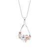 Laura Ashley Silver Talon Stripe Love Birds Necklace