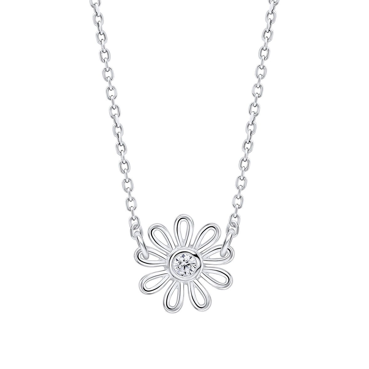 Laura Ashley Silver Thorncliff Daisy Necklace