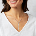 Laura Ashley Silver Naunton Folly Lariat Necklace