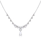 Diamonfire Ornate Statement Teardrop Necklace