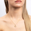 Diamonfire Interlinked Plain and Zirconia Rings Necklace
