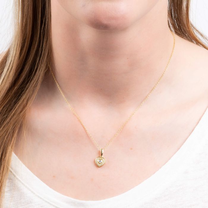 Diamonfire Halo Heart Necklace